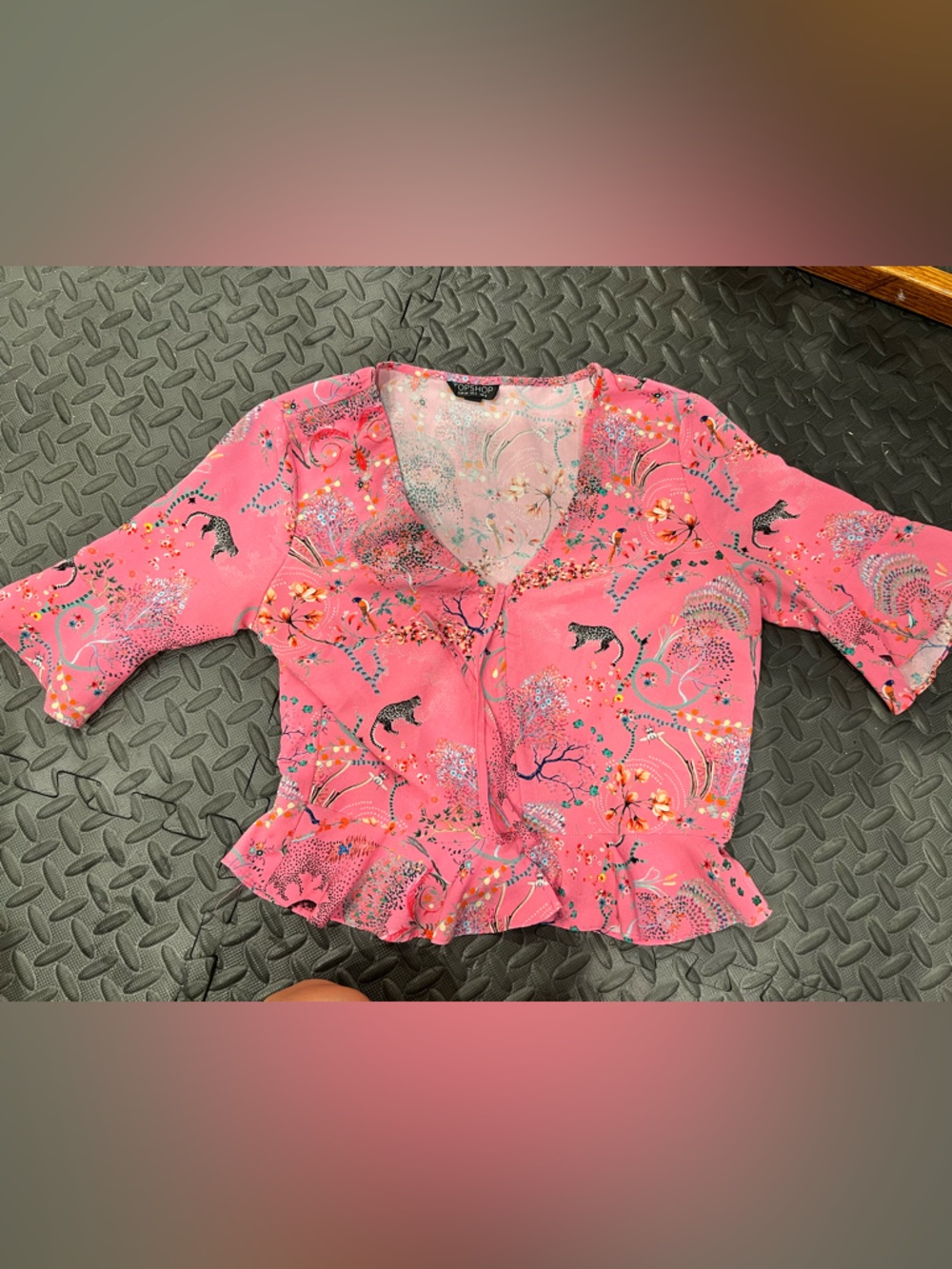 Floral Peplum Top - top shop